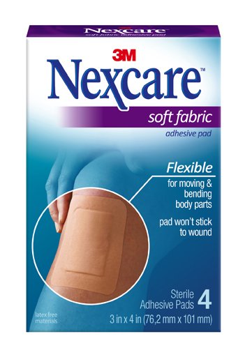 Adhesive Strip Nexcare™ 3 X 4 Inch Fabric Rectangle Tan Sterile - SFP34