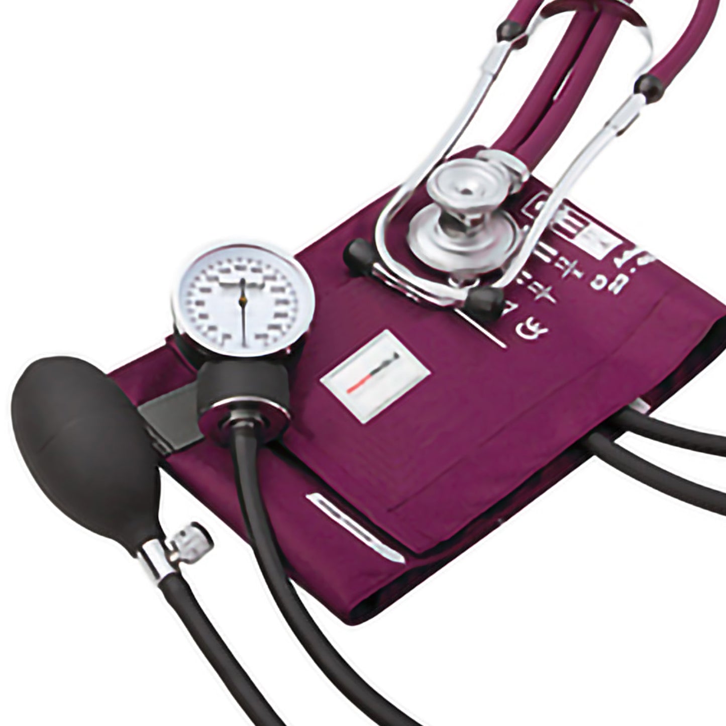 McKesson Premium Reusable Pocket Aneroid and Stethoscope Combo Set, Magenta 768-641-11AMMM