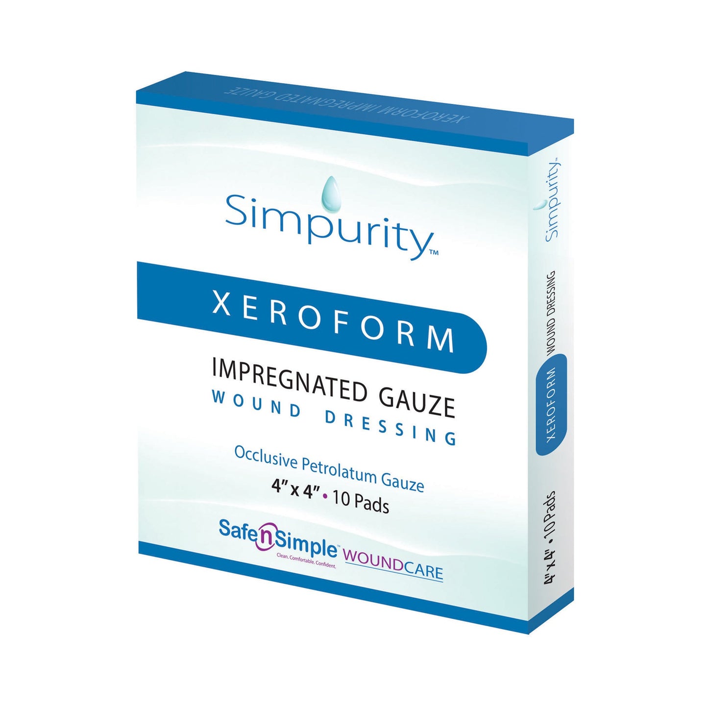 Simpurity™ Xeroform Petrolatum Impregnated Dressing, 4 x 4 Inch SNS58844