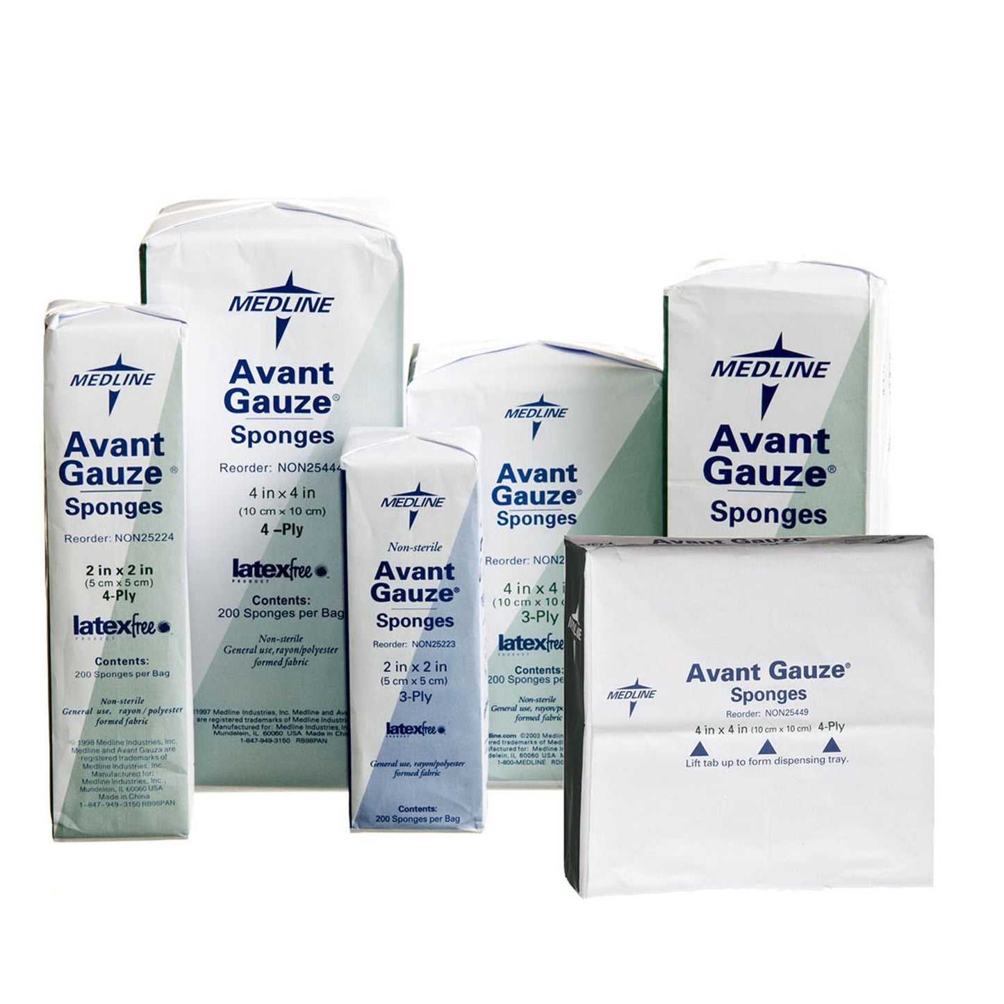 Avant Gauze® Nonwoven Sponge, 4 x 4 Inch, 4-Ply NON25444