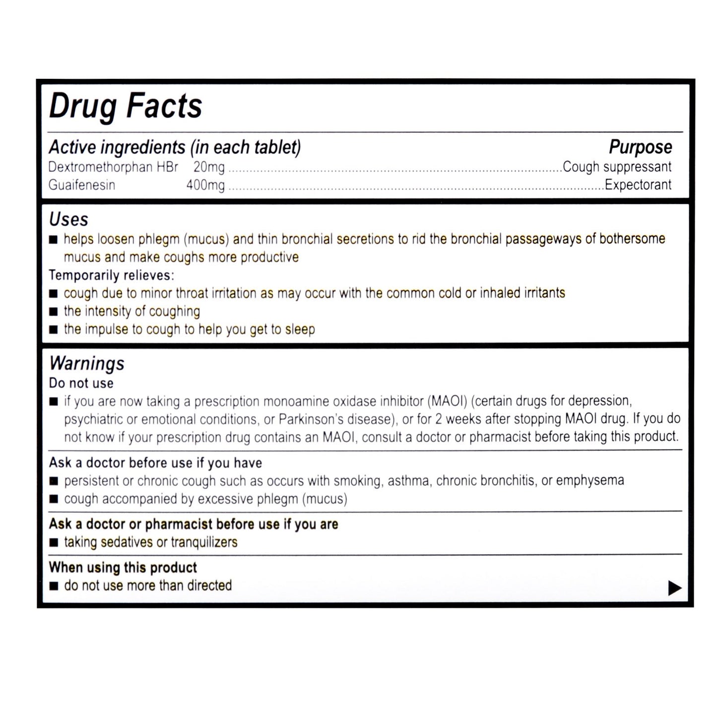 Cold and Cough Relief Tablet 34550