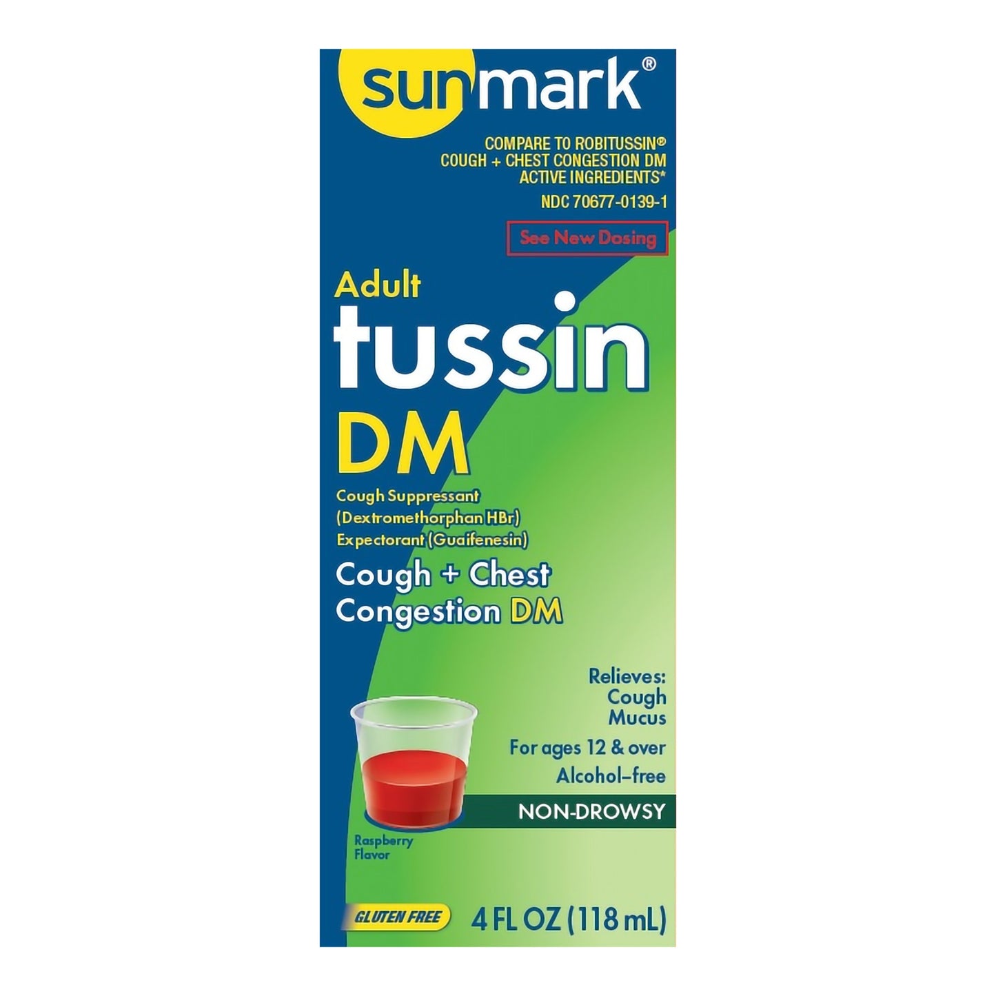 Perrigo Company sunmark Adult tussin DM Cough and Chest Congestion 70677013901, 1 Each