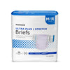 Unisex Adult Incontinence Brief McKesson Ultra Plus Stretch Medium Disposable Heavy Absorbency - BRSTRMR
