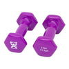 Fabrication Enterprises CanDo Vinyl Coated Dumbbell, Violet, 2 lbs., Pair 10-0551-2, PR