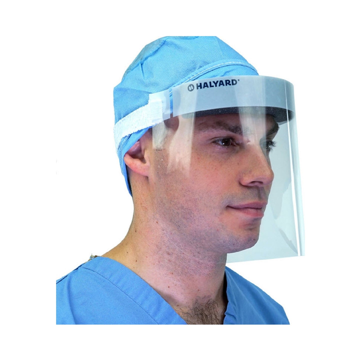 Face Shield Halyard One Size Fits Most Full Length Anti-fog Disposable NonSterile - 41204