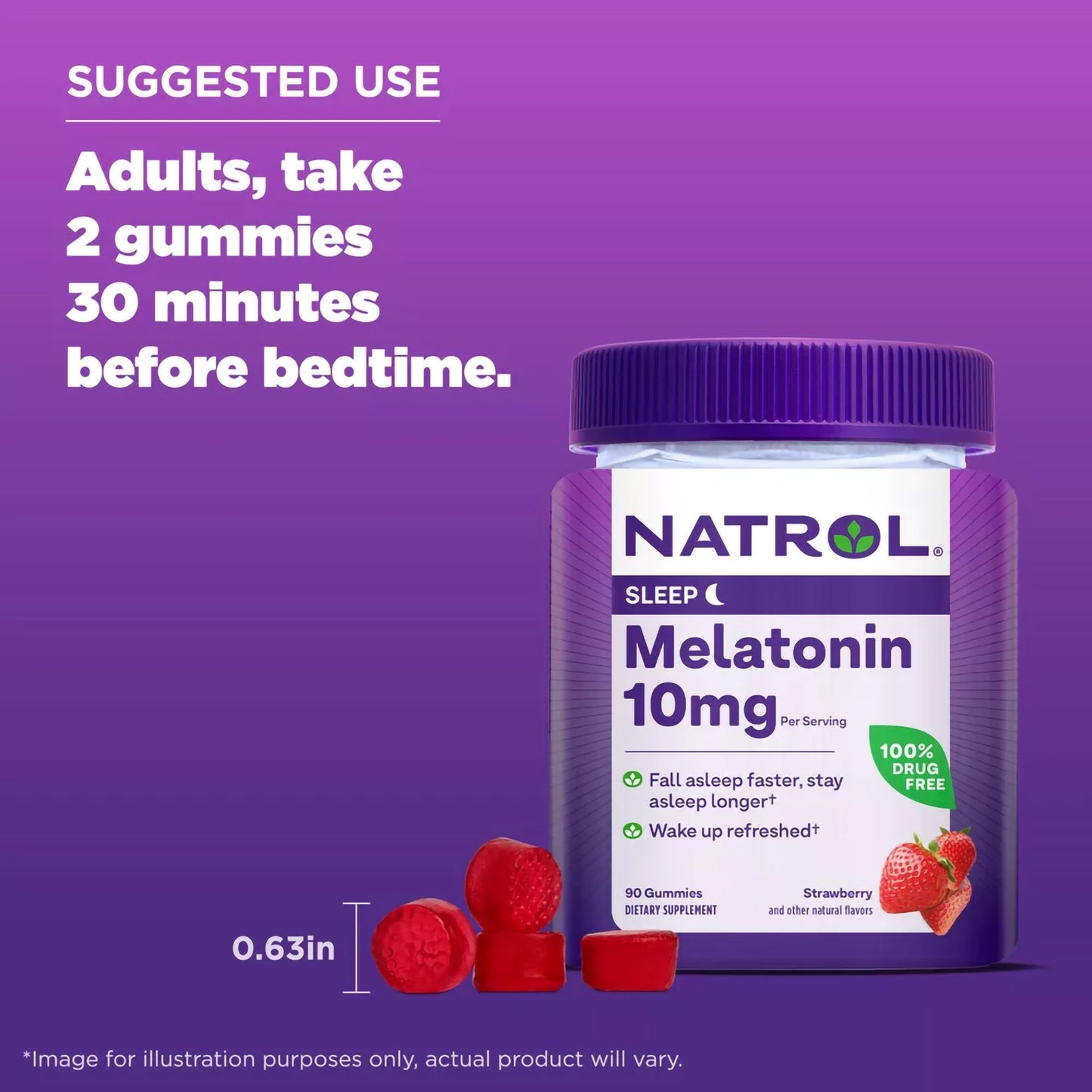 Natrol® Melatonin 10 mg Sleep Gummies Strawberry 04746907331