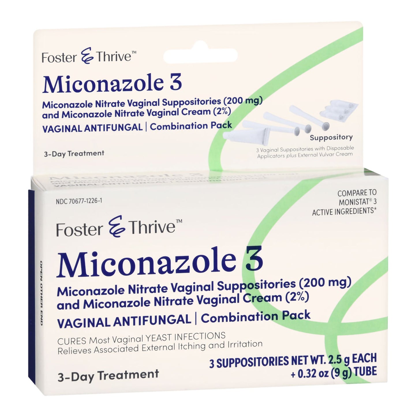 Foster & Thrive™ 2% Miconazole Nitrate Vaginal Antifungal Kit 70677122601