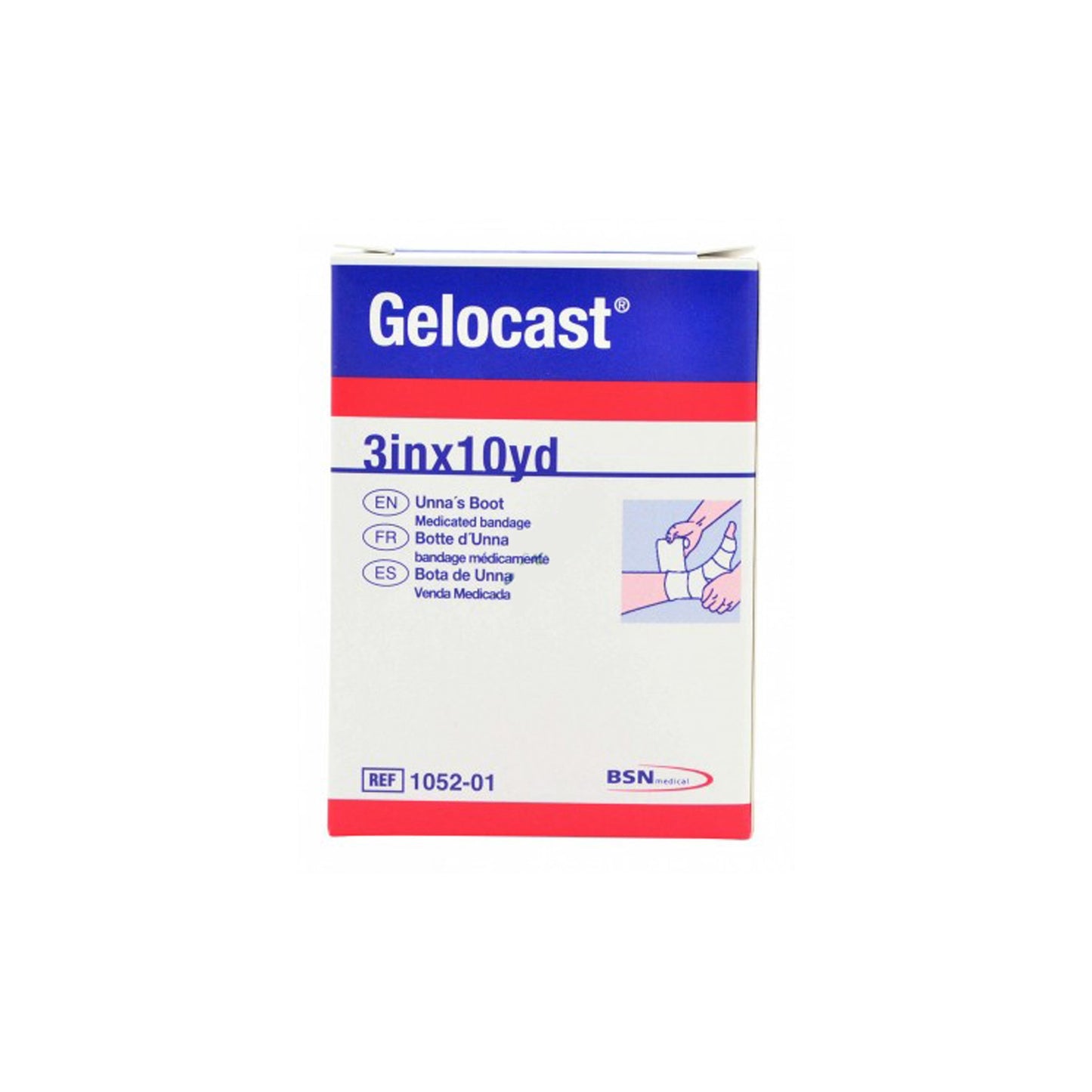 Gelocast® Unna Boot with Calamine, 3 Inch x 10 Yard 01052