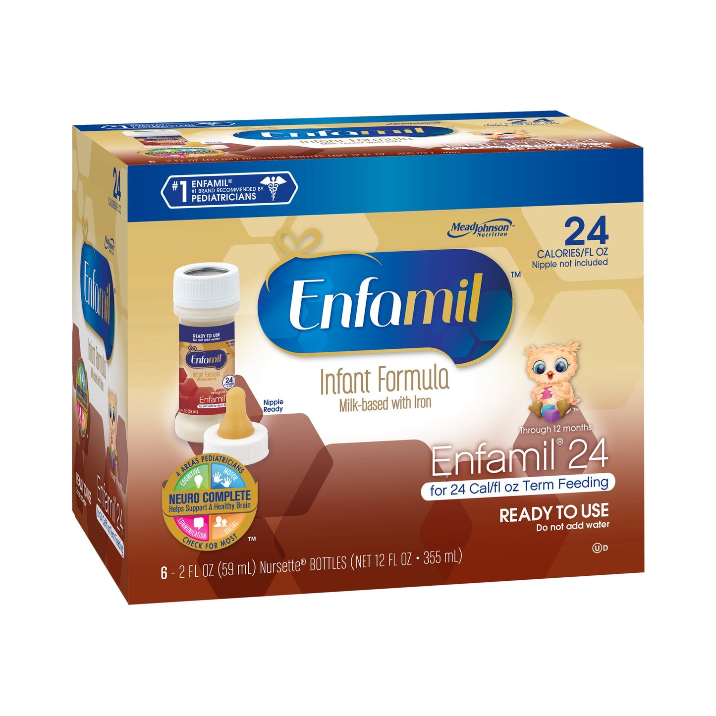 Enfamil® 24 Ready to Use Infant Formula, 2-ounce bottle 166802