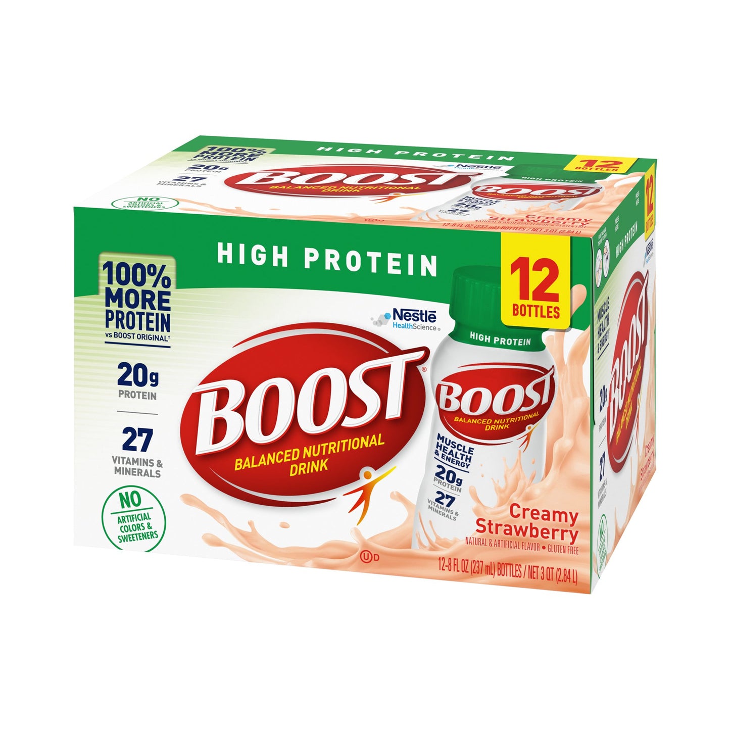 Boost® High Protein Strawberry Complete Nutritional Drink, 8-ounce bottle 00041679801970
