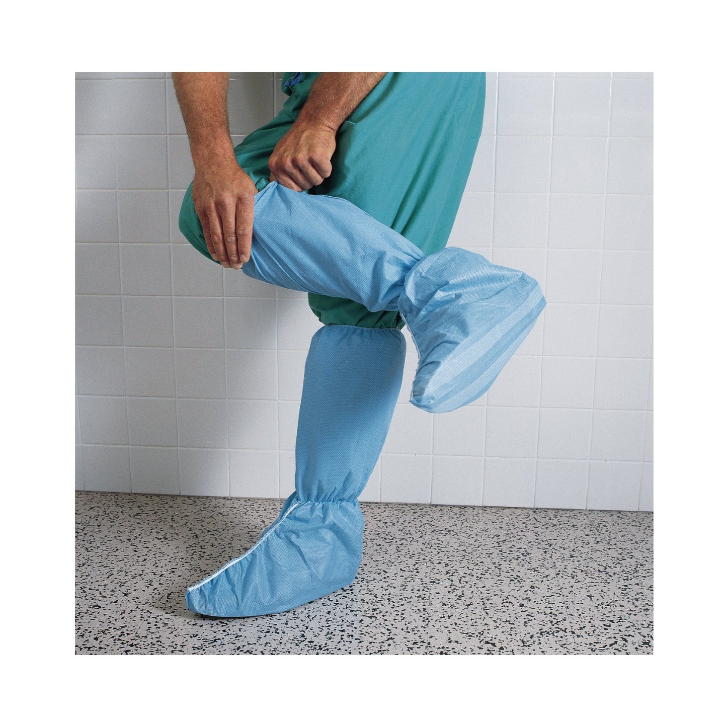 Boot Cover Hi Guard® One Size Fits Most Knee High Nonskid Sole Blue NonSterile - 69571