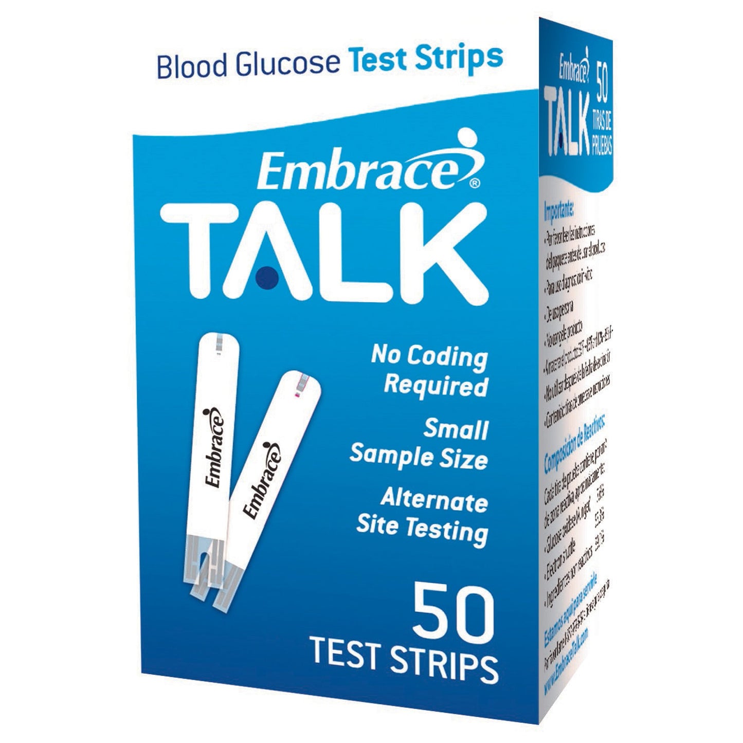 Blood Glucose Test Strips Embrace® 50 Strips per Pack - APX03AB0303