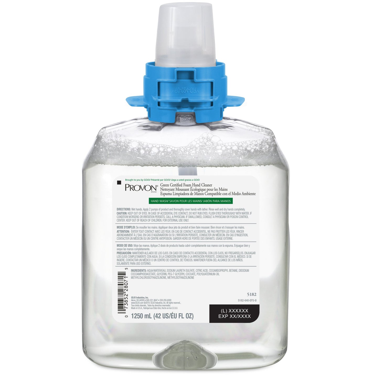 Soap PROVON® Green Certified Foaming 1,250 mL Dispenser Refill Bottle Soap Scent - 5182-04