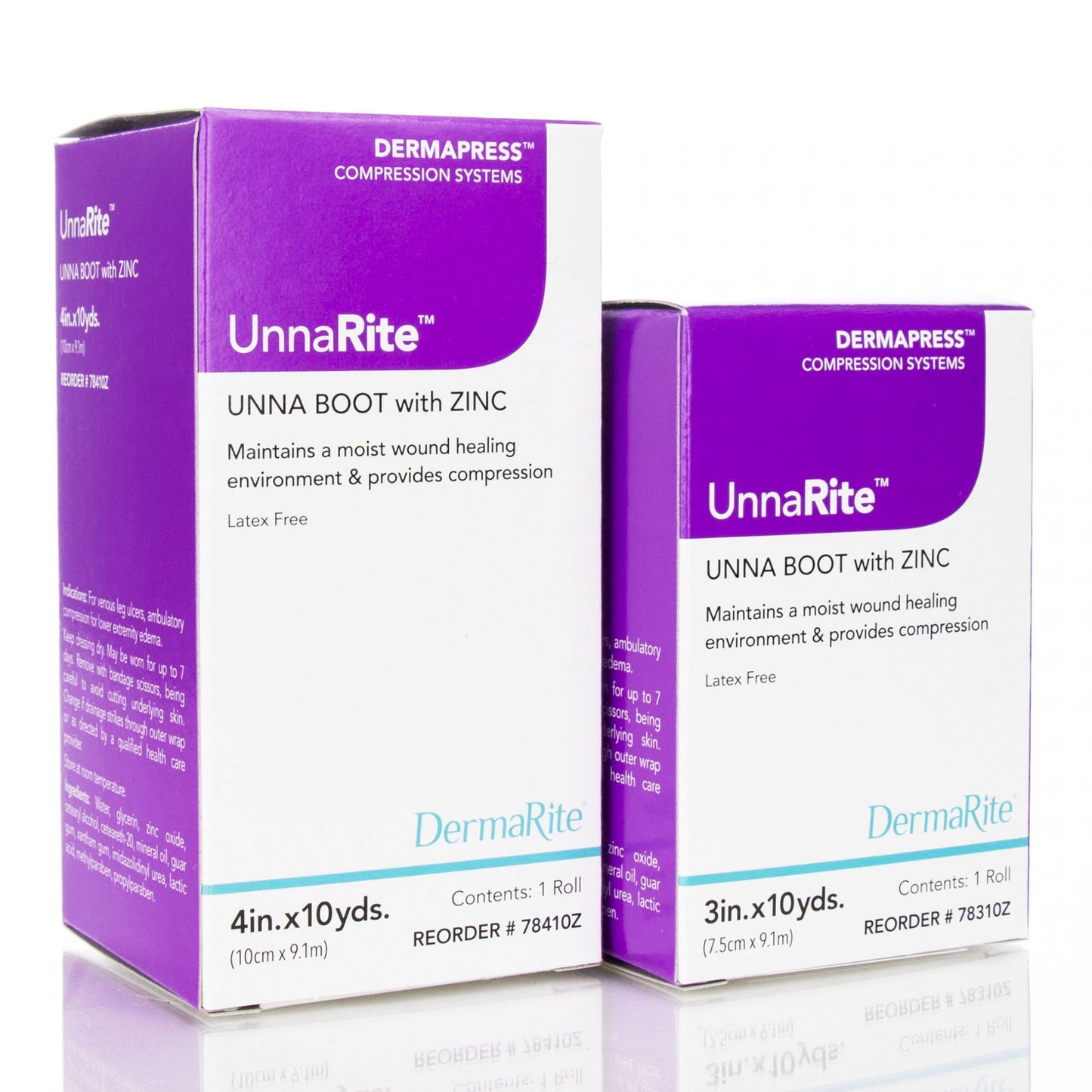 UnnaRite Unna Boot with Zinc Oxide, 4 Inch x 10 Yard 78410Z