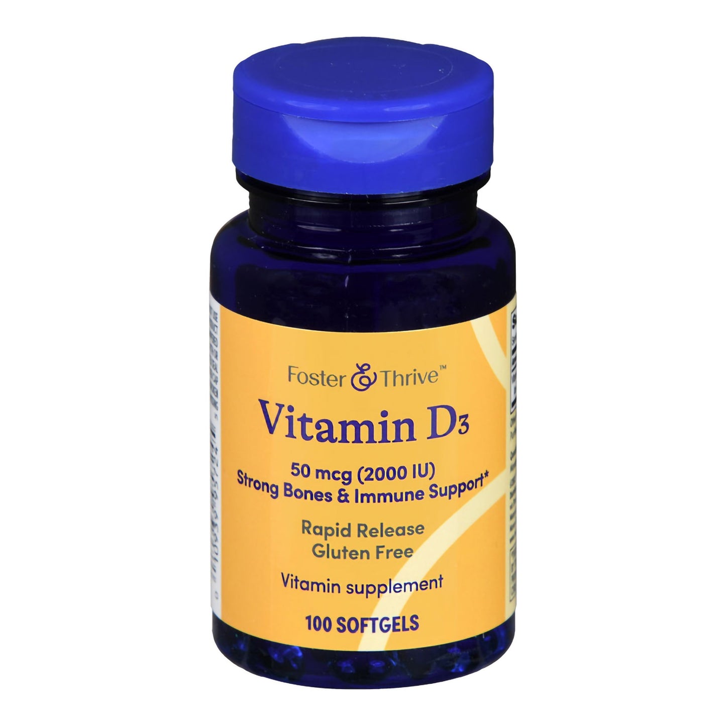 Foster & Thrive™ Vitamin D-3 50 mcg (2000 IU) Rapid Release Softgels 1093995724