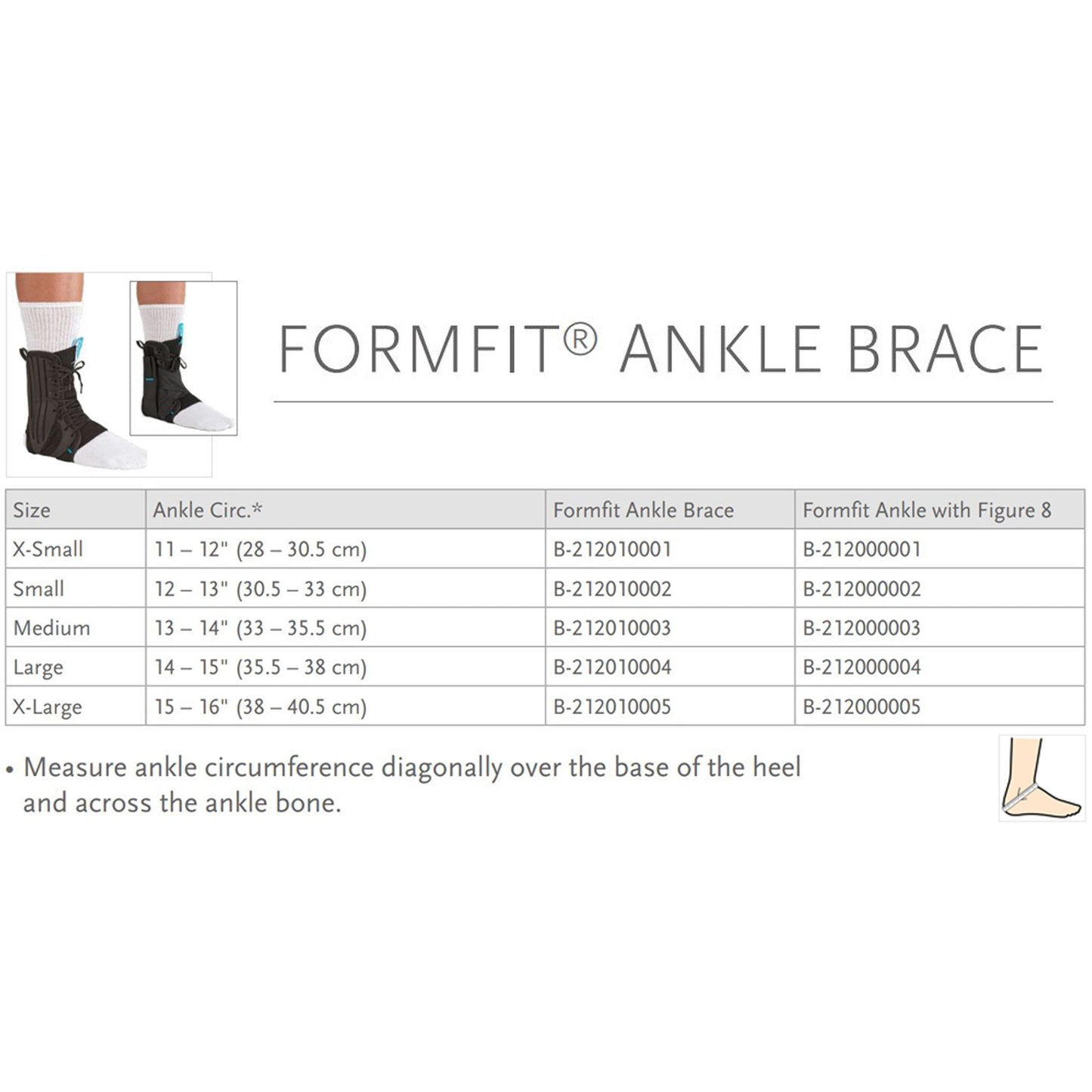 Ossur® FormFit® Low Profile / Stirrup Ankle Brace with Figure 8, Medium B-212000003