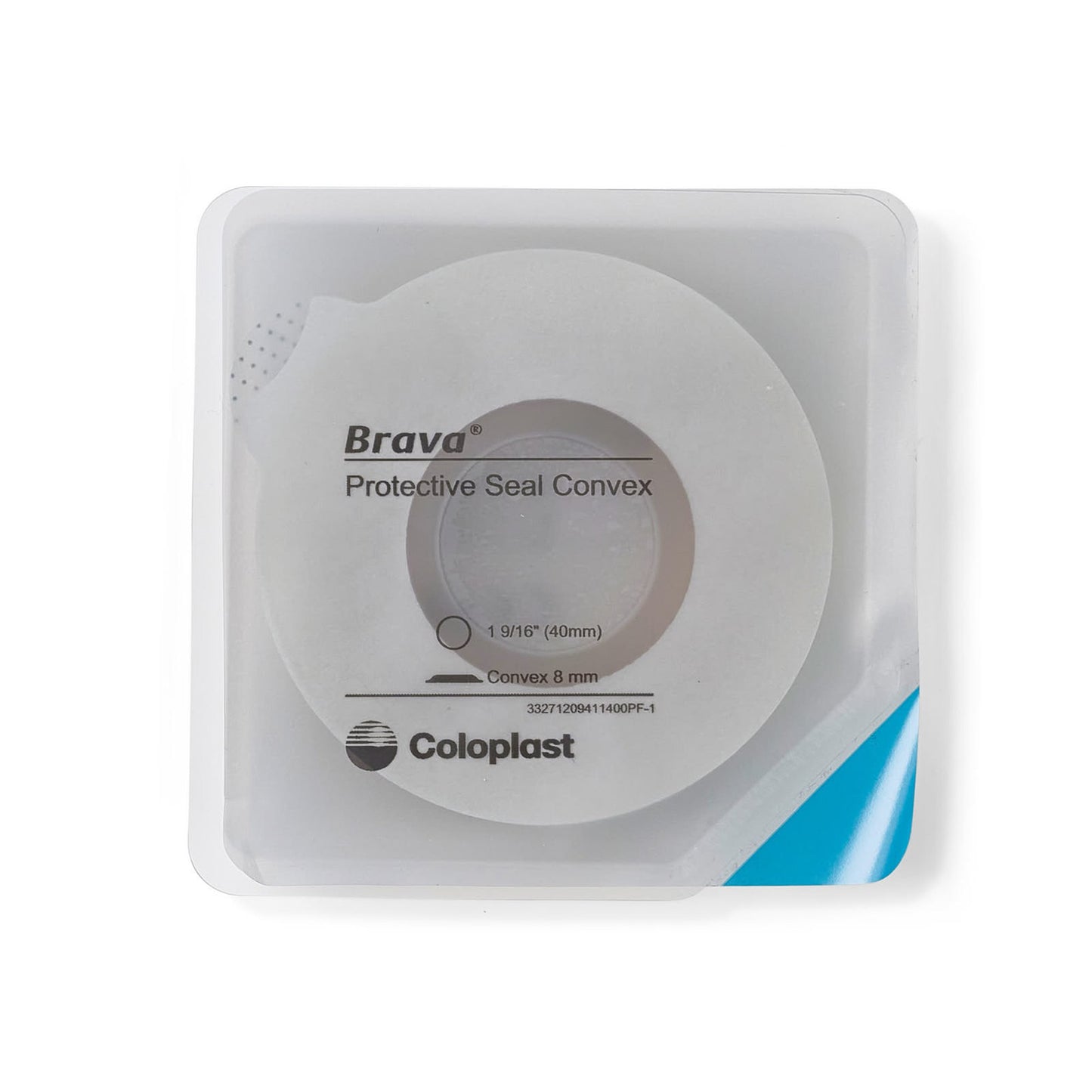 Ostomy Seal Brava® Convex, Starter Hole 1-9/16 Inch (40mm) - 12094