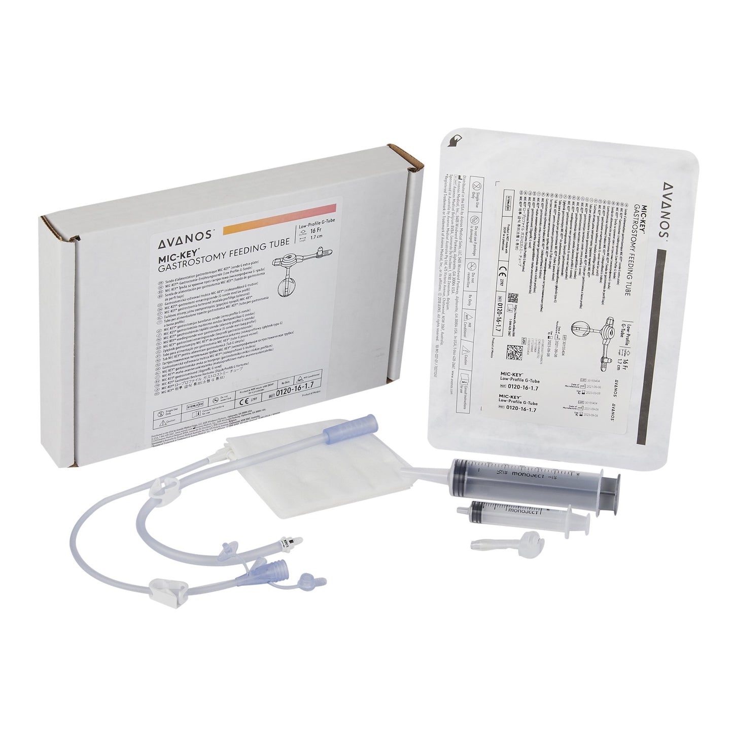 Low Profile Gastrostomy Tube Kit MIC-Key® 16 Fr. 1.7 cm Tube Silicone Sterile - 0120-16-1.7