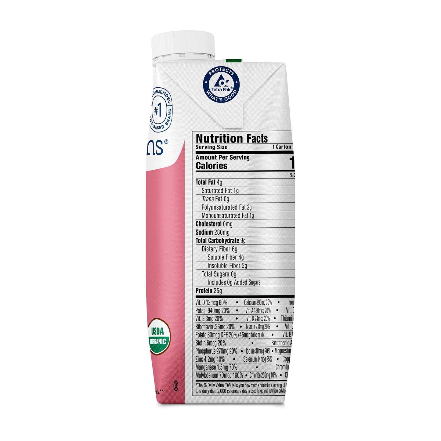 Oral Supplement Kate Farms High Protein Strawberry Flavor Liquid 11 oz. Carton 811112031420