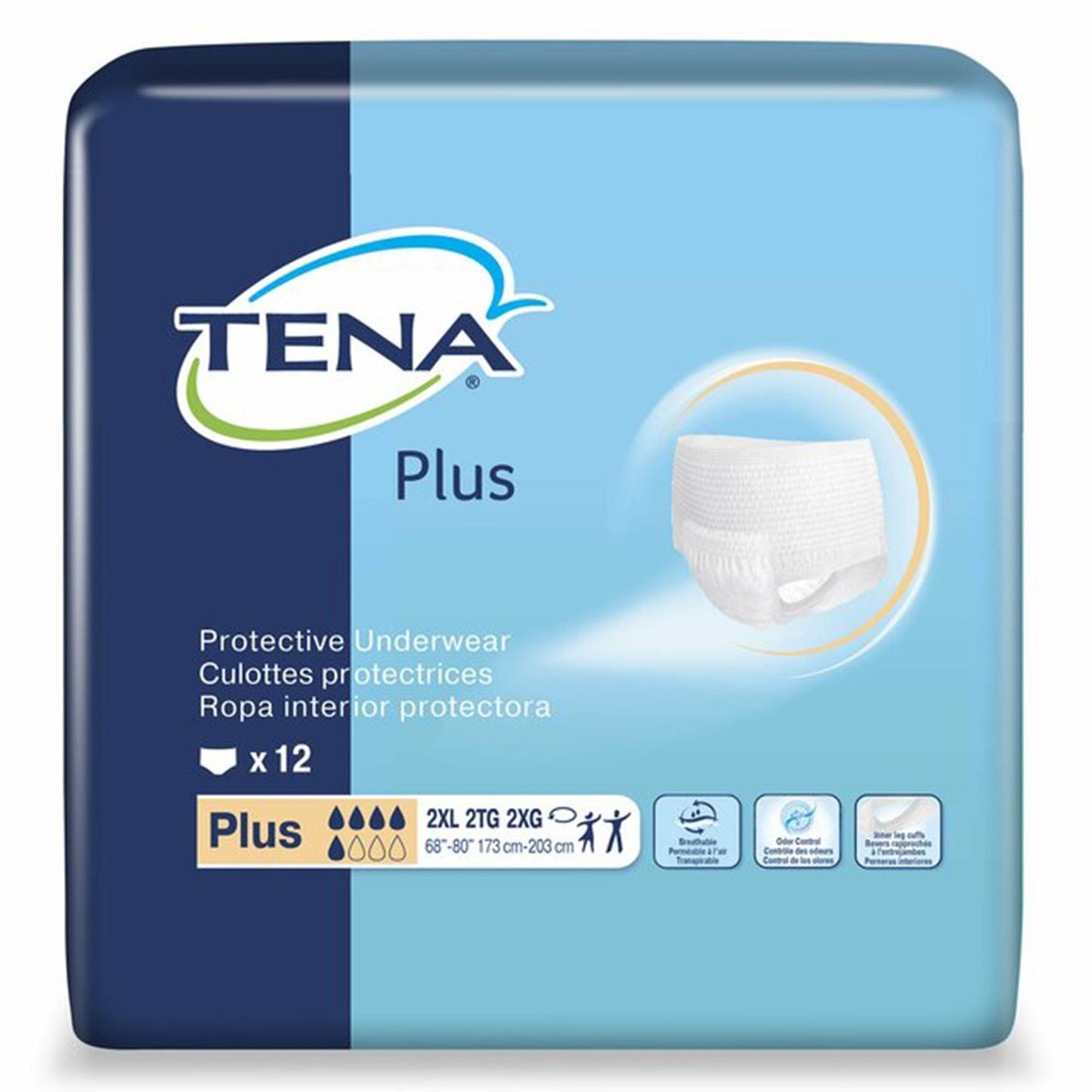 Tena® ProSkin™ Plus Fully Breathable Absorbent Underwear, 2X-Large 72508