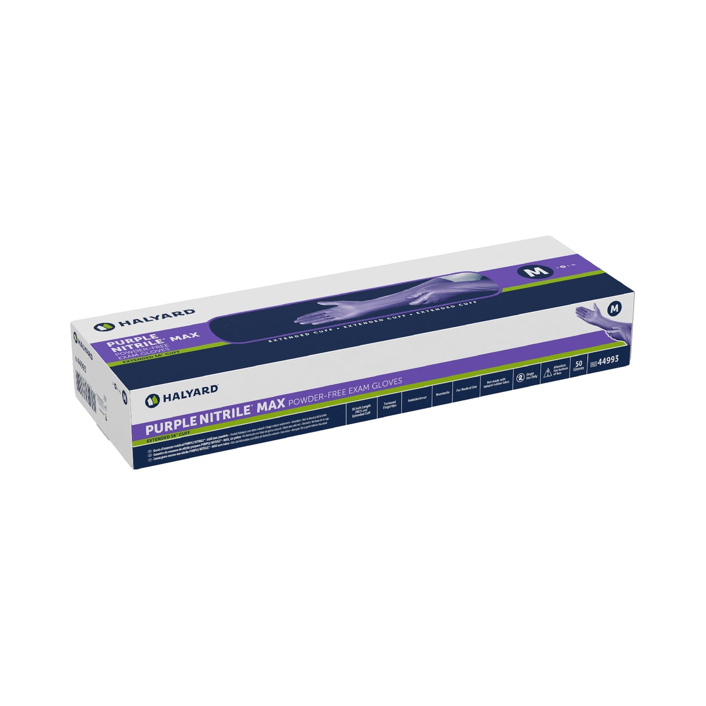 Purple Nitrile Max™ Extended Cuff Length Exam Glove, Medium 44993