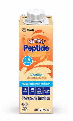 Oral Supplement Vital® Peptide 1.5 Cal Vanilla Flavor Liquid 8 oz. Reclosable Carton - 66236