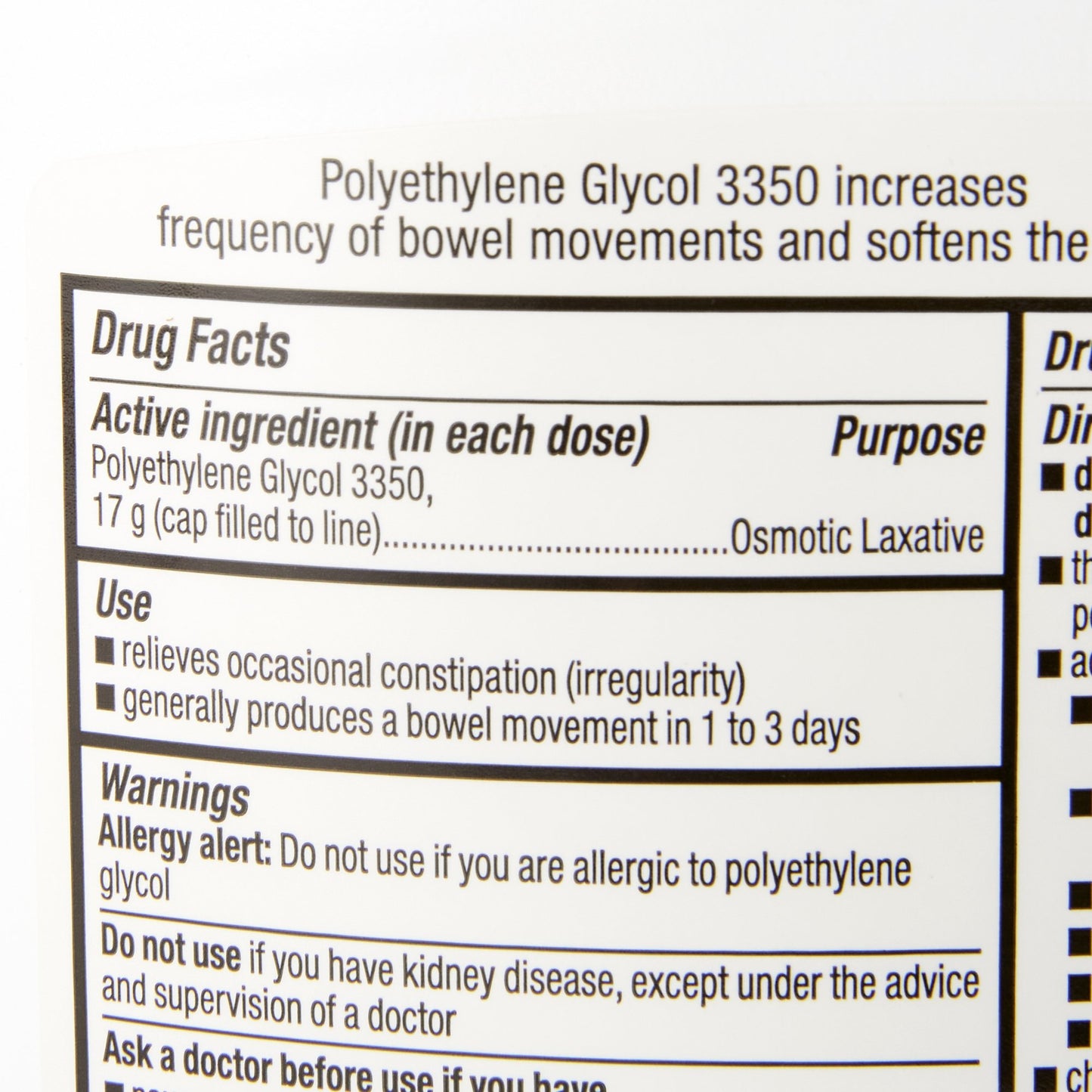 Perrigo Polyethylene Glycol Cathartic / Laxative 45802086803