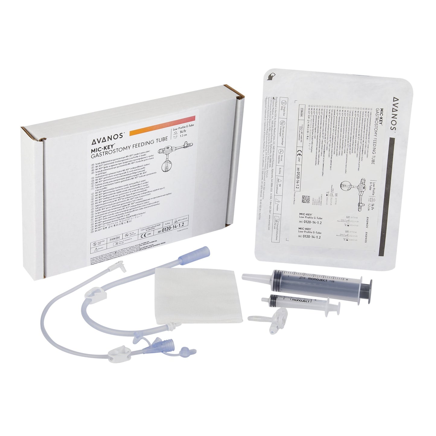 Low Profile Gastrostomy Tube Kit MIC-Key® 14 Fr. 1.2 cm Tube Silicone Sterile - 0120-14-1.2
