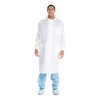 Lab Coat White Large Knee Length 3-Layer SMS Disposable - 10042
