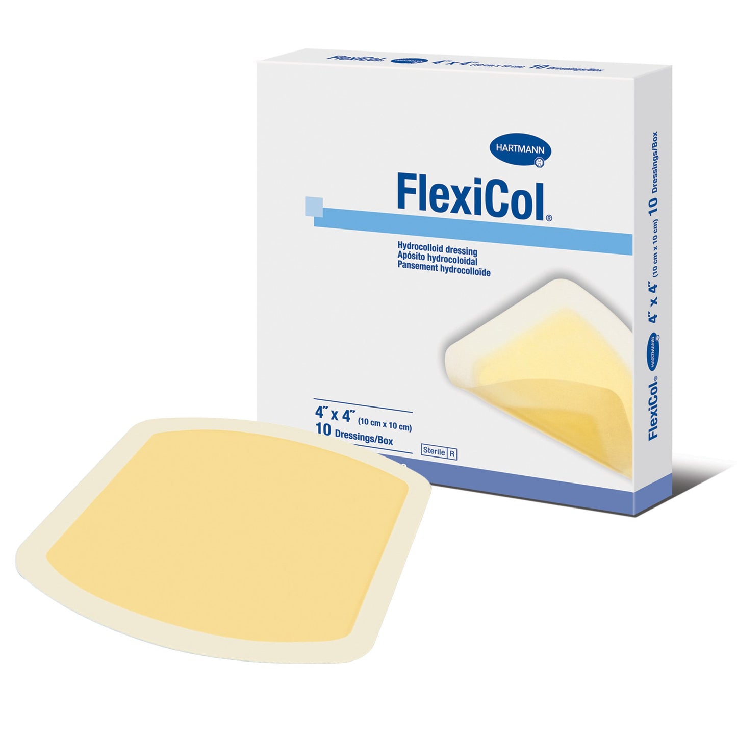 Hydrocolloid Dressing FlexiCol® Without Backing 4 X 4 Inch Square Hydrocolloid - 48610000