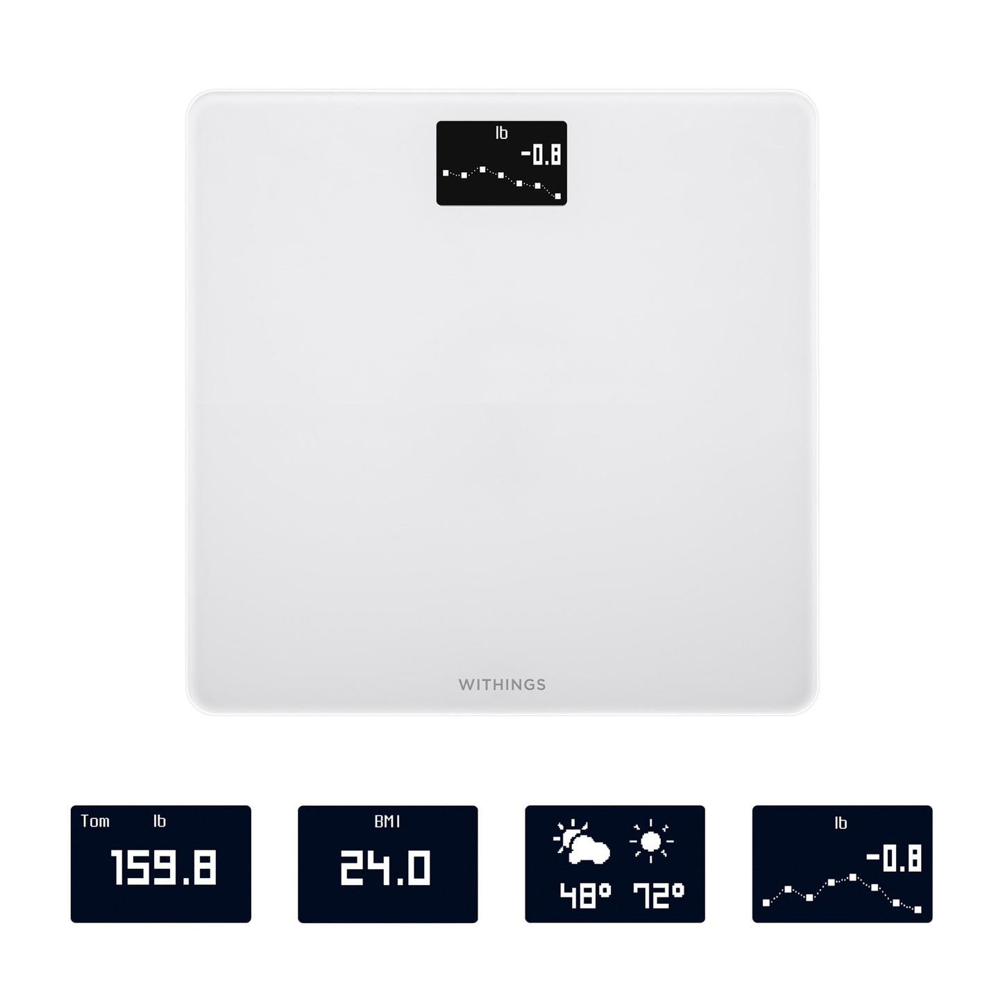 Withings Body Wifi Smart Scale, White WBS06-WHITE-ALL-INTER