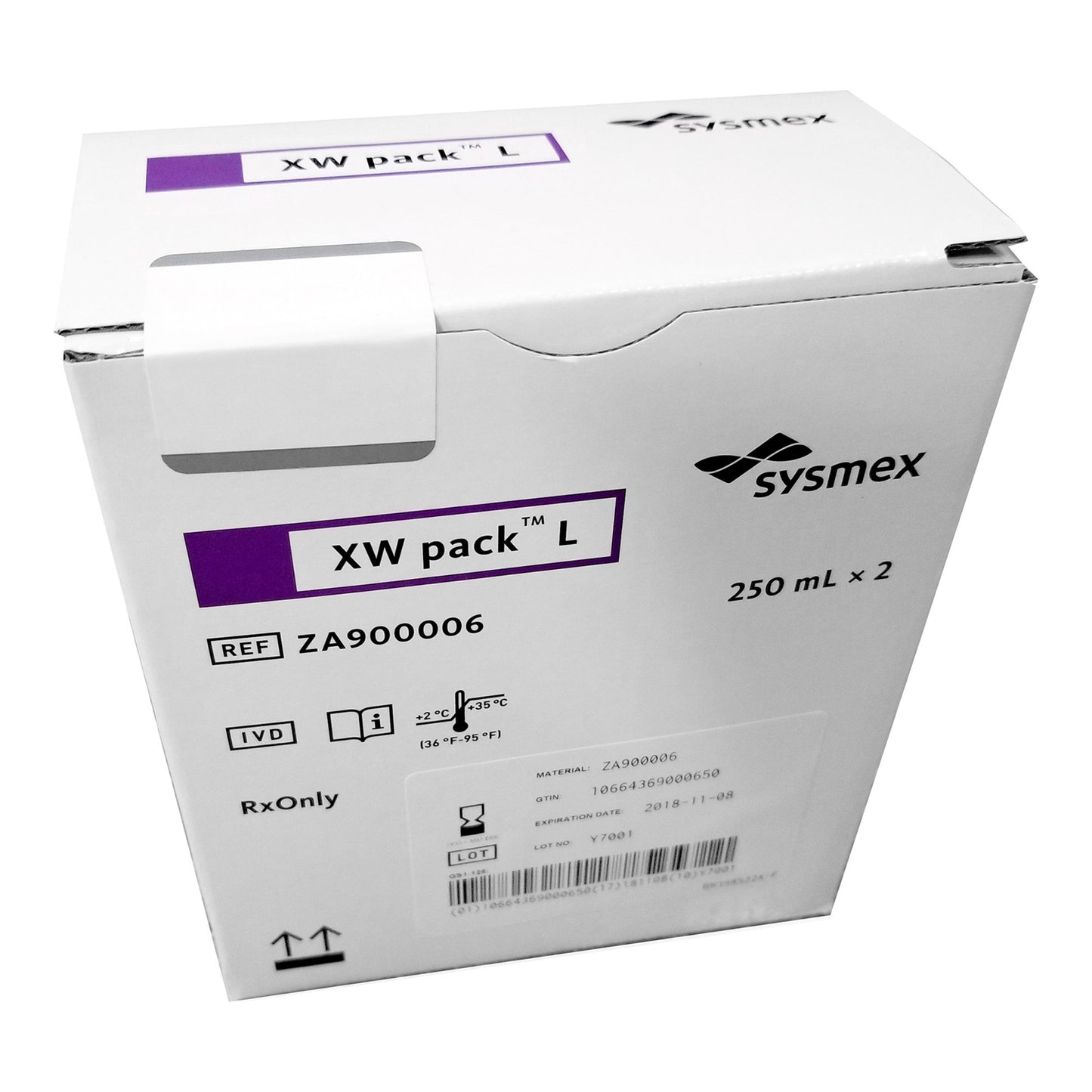 Sysmex America XW Pack L Reagent for use with Sysmex XW-100 Automated Hematology Analyzer, Lyse test ZA900006, Box of 1