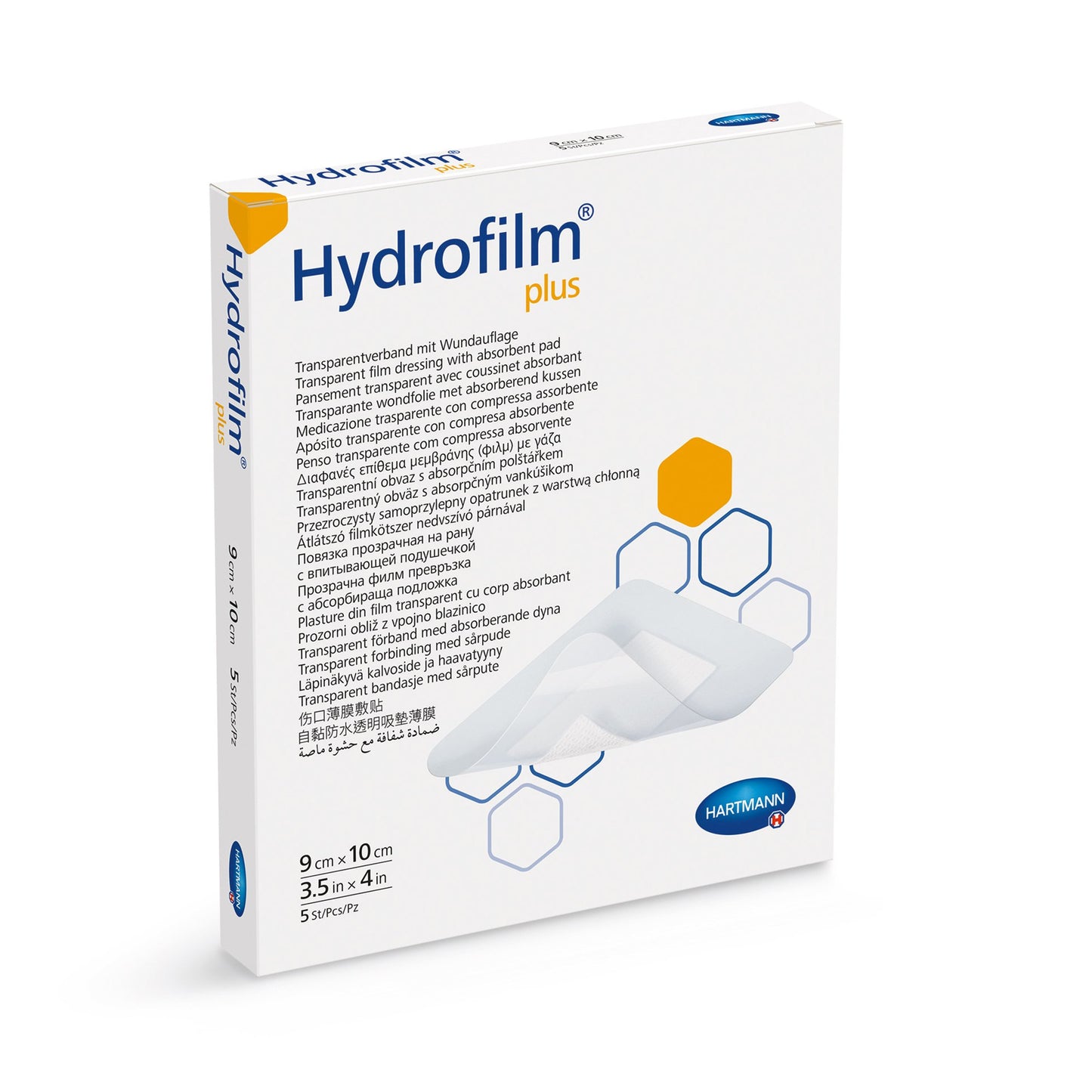 Hartmann Hydrofilm Plus Composite Waterproof Dressing, 3 x 4 Inch 685772, Box of 5