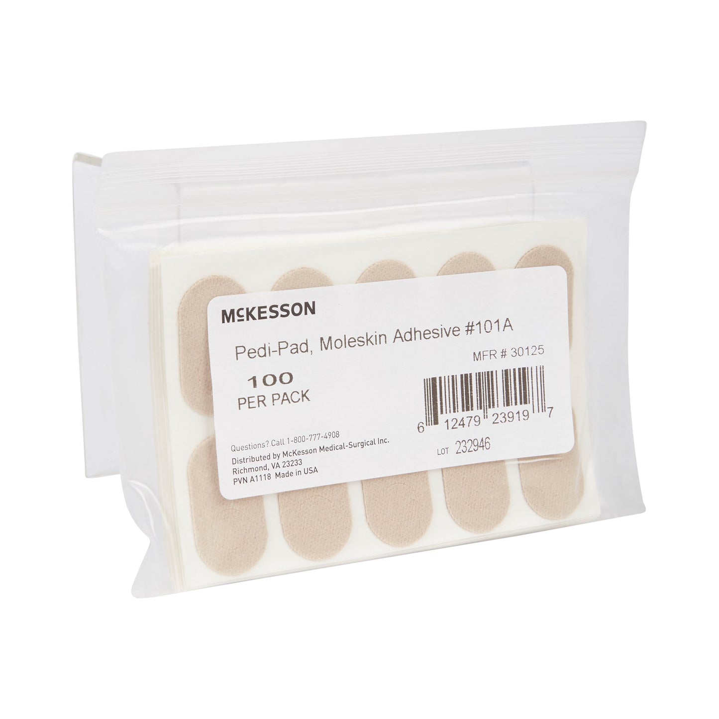 McKesson Pedi-Pad Beige Protective Pad, Size 101-A 30125
