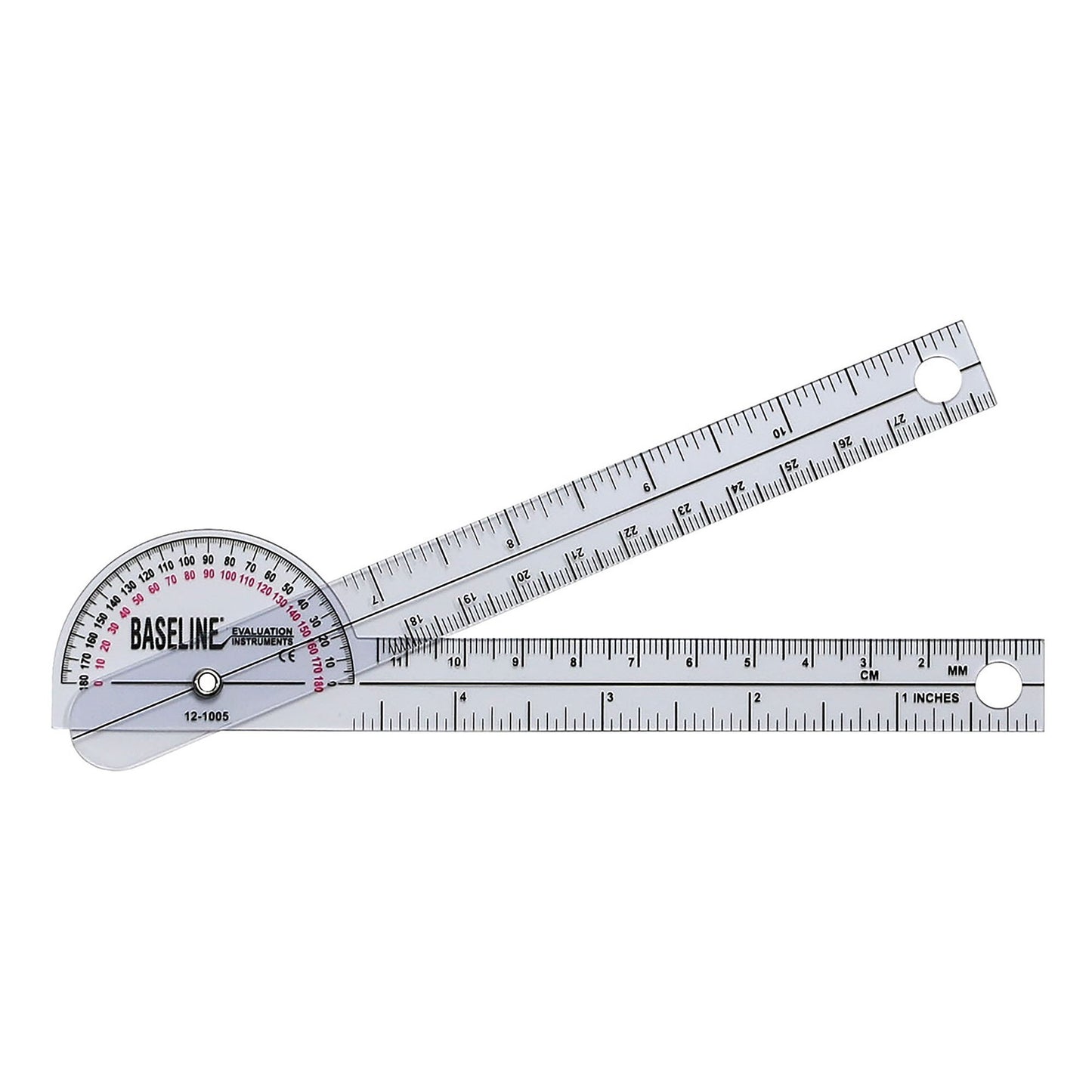 Fabrication Enterprises Baseline 180 Head Plastic Goniometer, 6 Inch Arms 12-1005, 1 Each