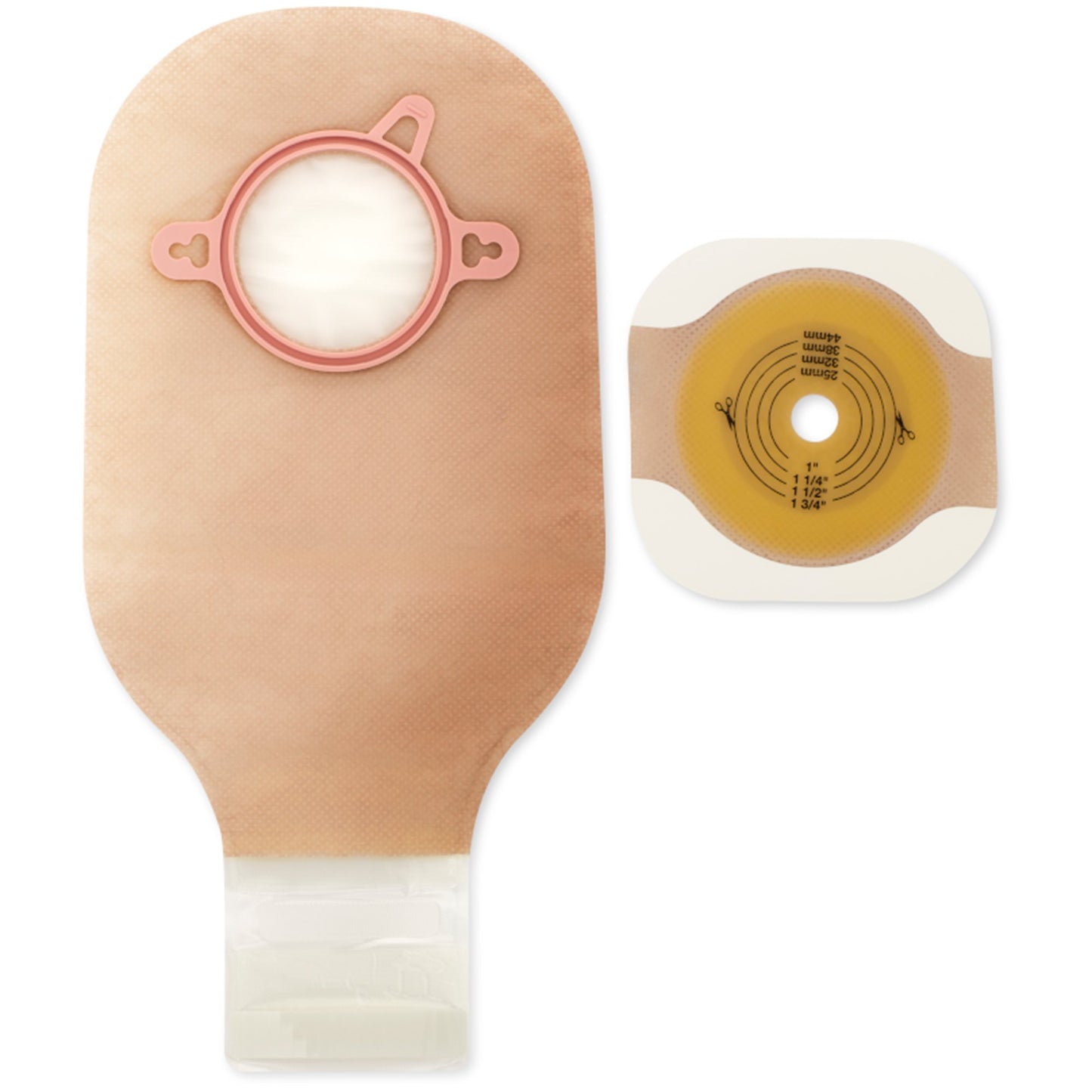 New Image™ 2-Piece Ultra Clear Ostomy Pouch, up to 57 mm, Lock 'n Roll™ closure 19604