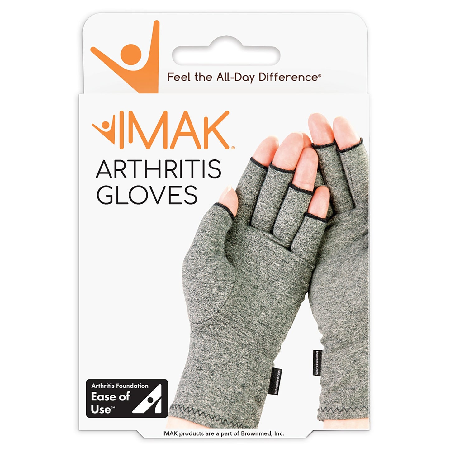 Arthritis Glove IMAK® Compression Open Finger Medium Over-the-Wrist Length Hand Specific Pair - A20171