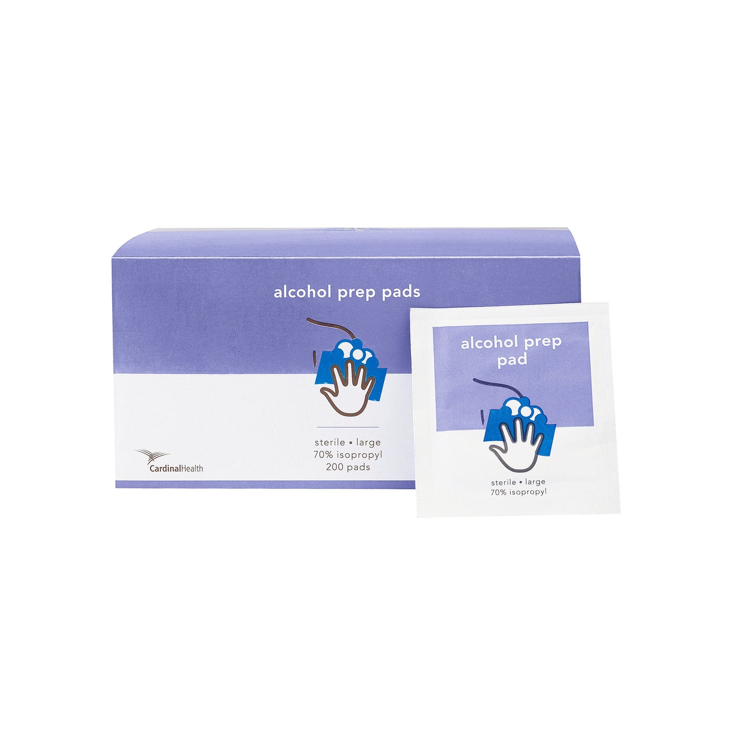 Cardinal Health™ Alcohol Prep Pads, 9 x 4.5 Centimeter, Individually Packaged MW-APL