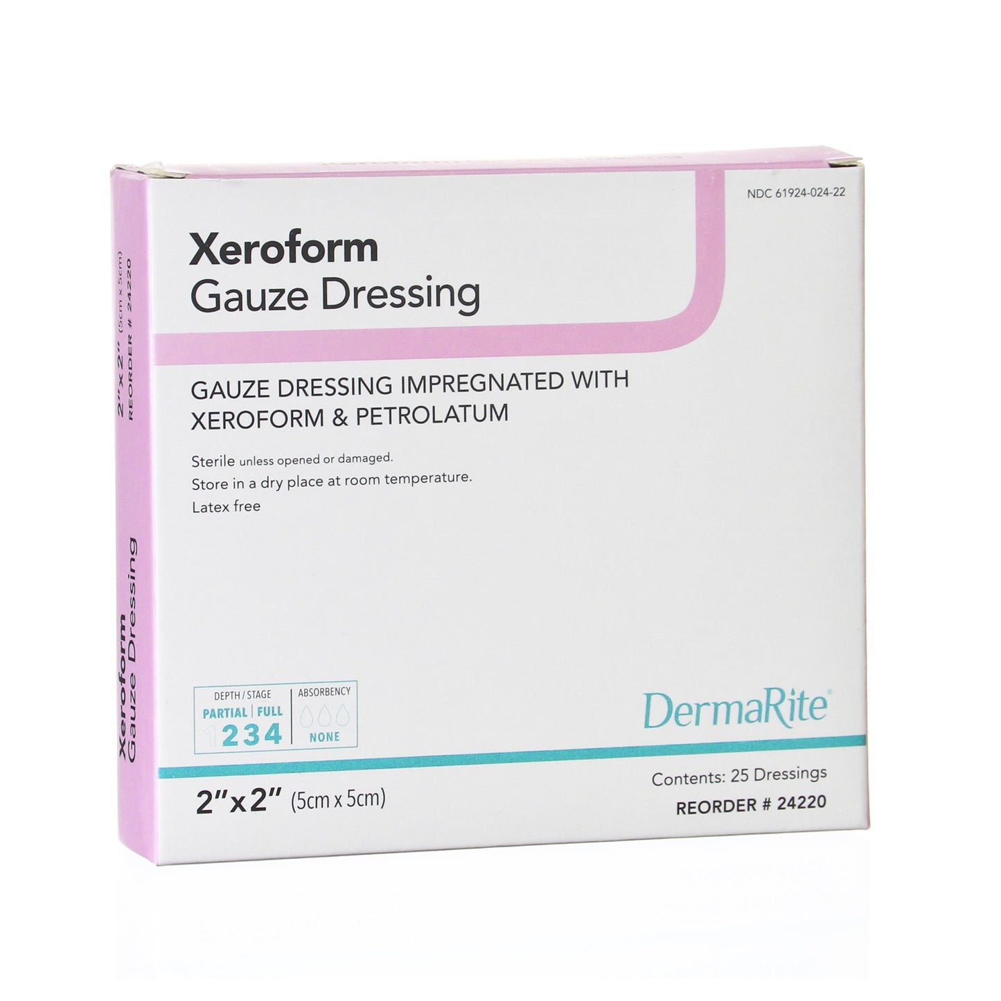 Xeroform Petrolatum Impregnated Dressing Xeroform™ Square 2 X 2 Inch Sterile - 24220