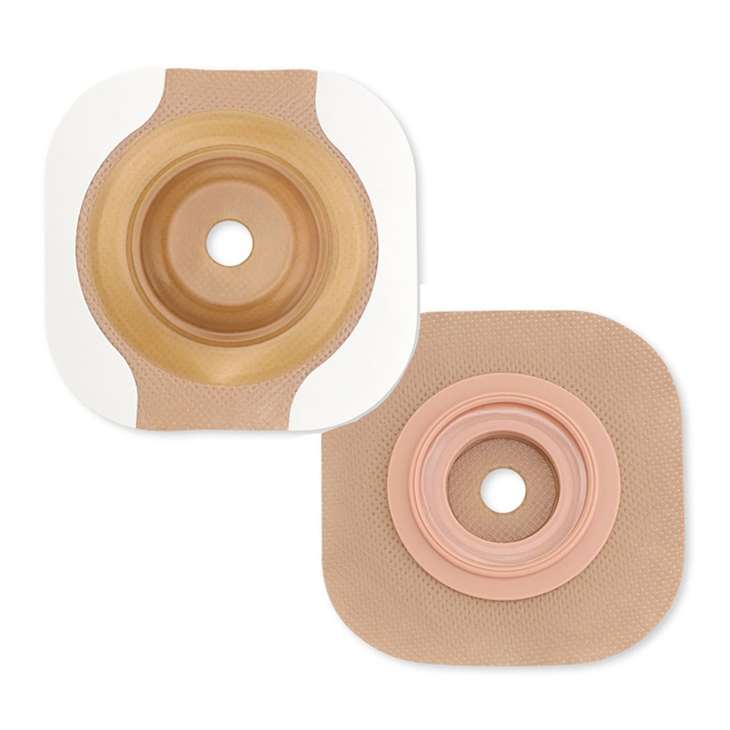 Ostomy Barrier New Image™ CeraPlus™ Precut, Extended Wear Adhesive Tape Borders 44 mm Flange Green Code System 1 Inch Opening - 11504