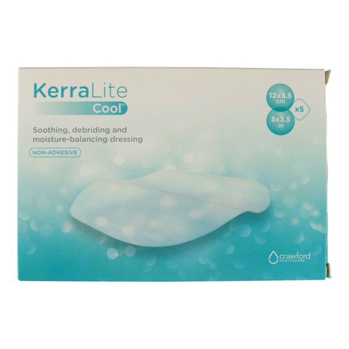 Hydrogel Wound Dressing KerraLite Cool® Border Sheet 3-1/2 X 5 Inch Sterile - CWL1005