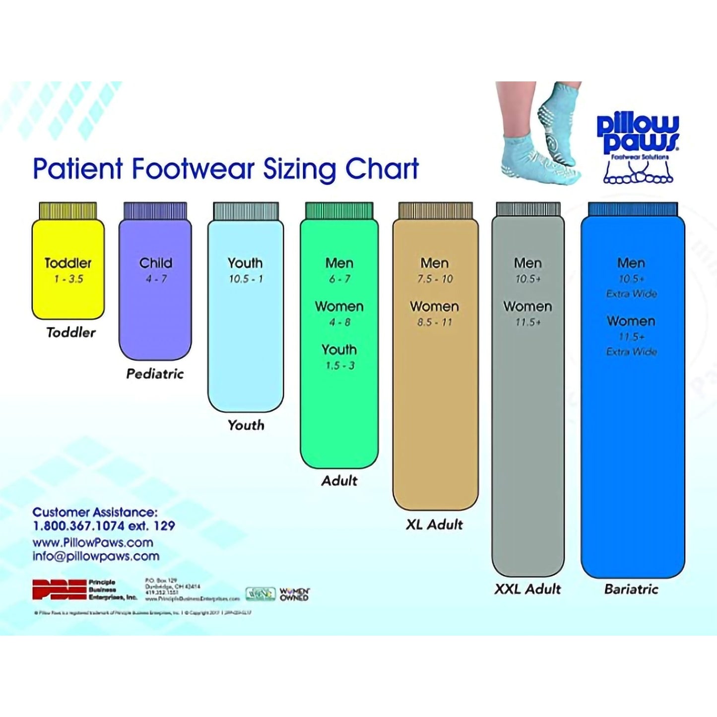 Pillow Paws® Ankle High Double Imprint Terries™ Slipper Socks, 3X-Large 1099-001