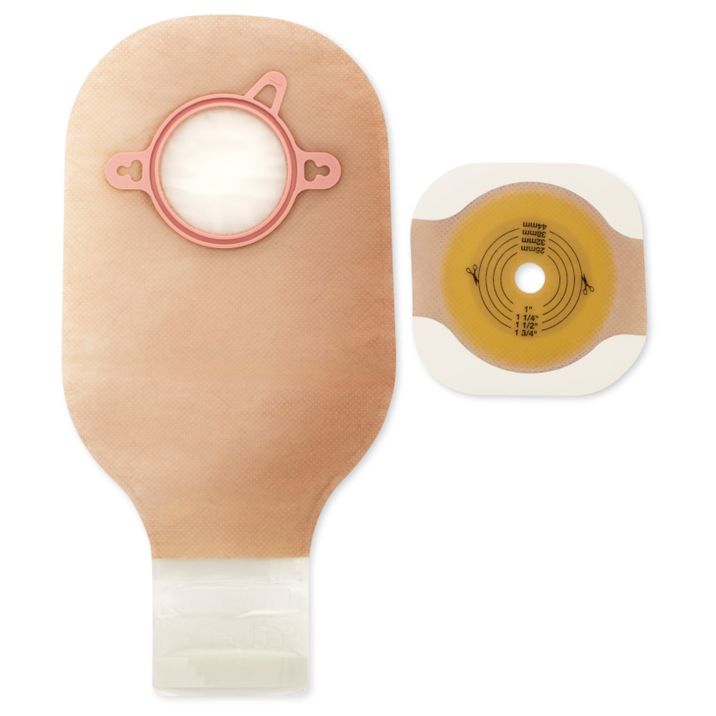 New Image™ 19353 Two-Piece Ileostomy/Colostomy Pouch, 57mm Flange, Green 19353