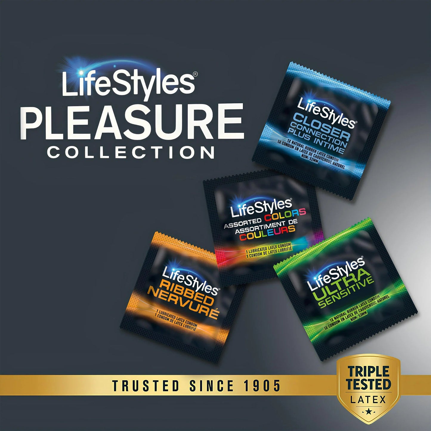 Lifestyles® Pleasure Collection Condom Variety Pack 310183
