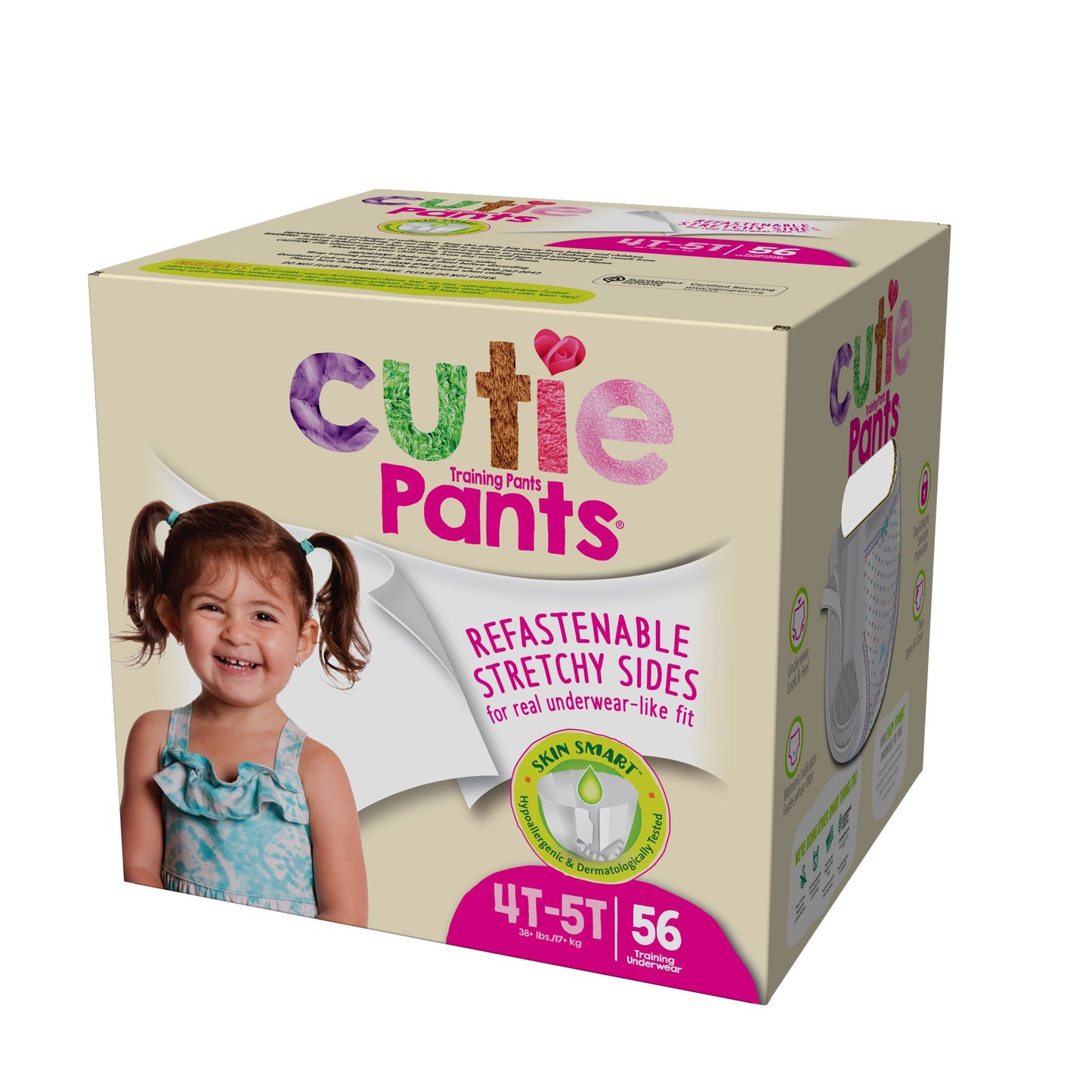 Cutie Pants® Toddler Training Pants, Pink Princess Print, 4T – 5T, Over 35 lbs. CR9008