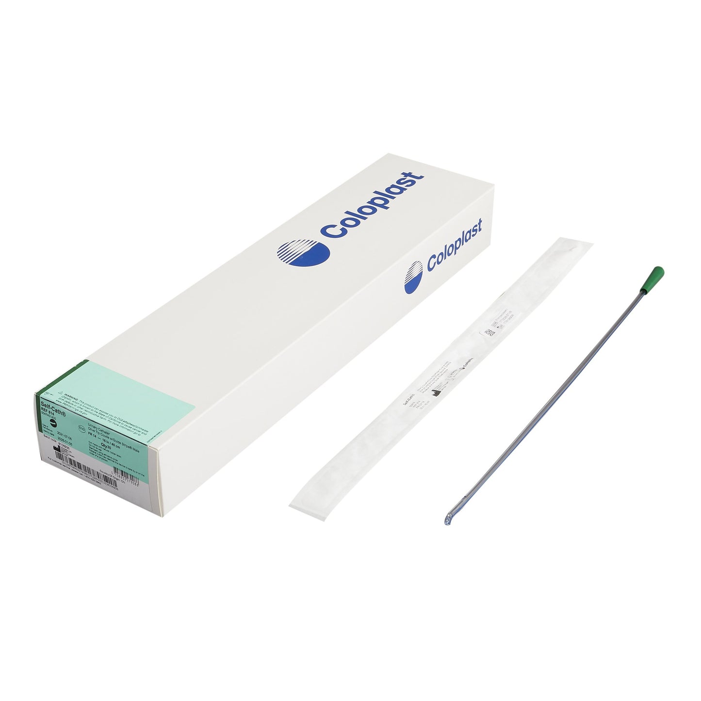 Coloplast Self-Cath Urethral Catheter, 14 Fr., Male, Coude Olive 814, 1 Each