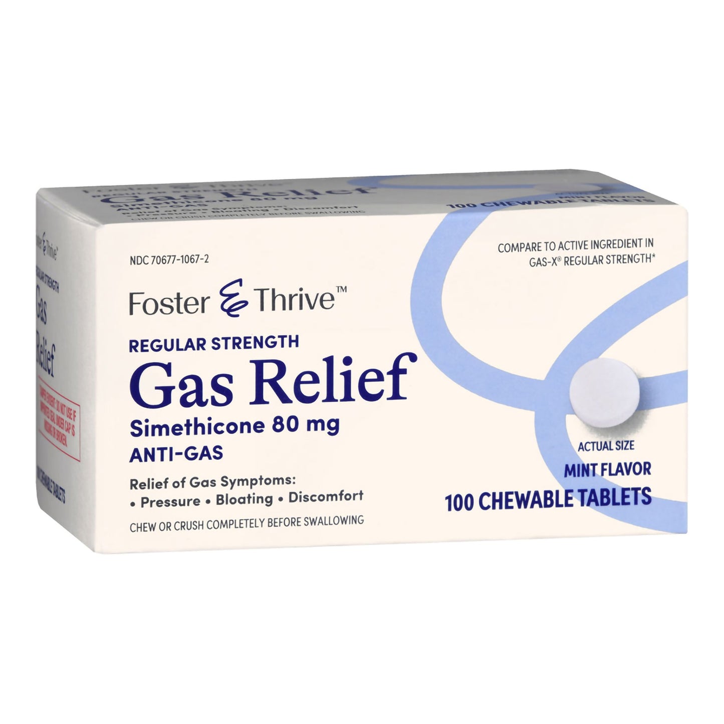 Foster & Thrive™ Gas Relief 80 mg Simethicone Chewable Tablets, Mint Flavor 70677106702
