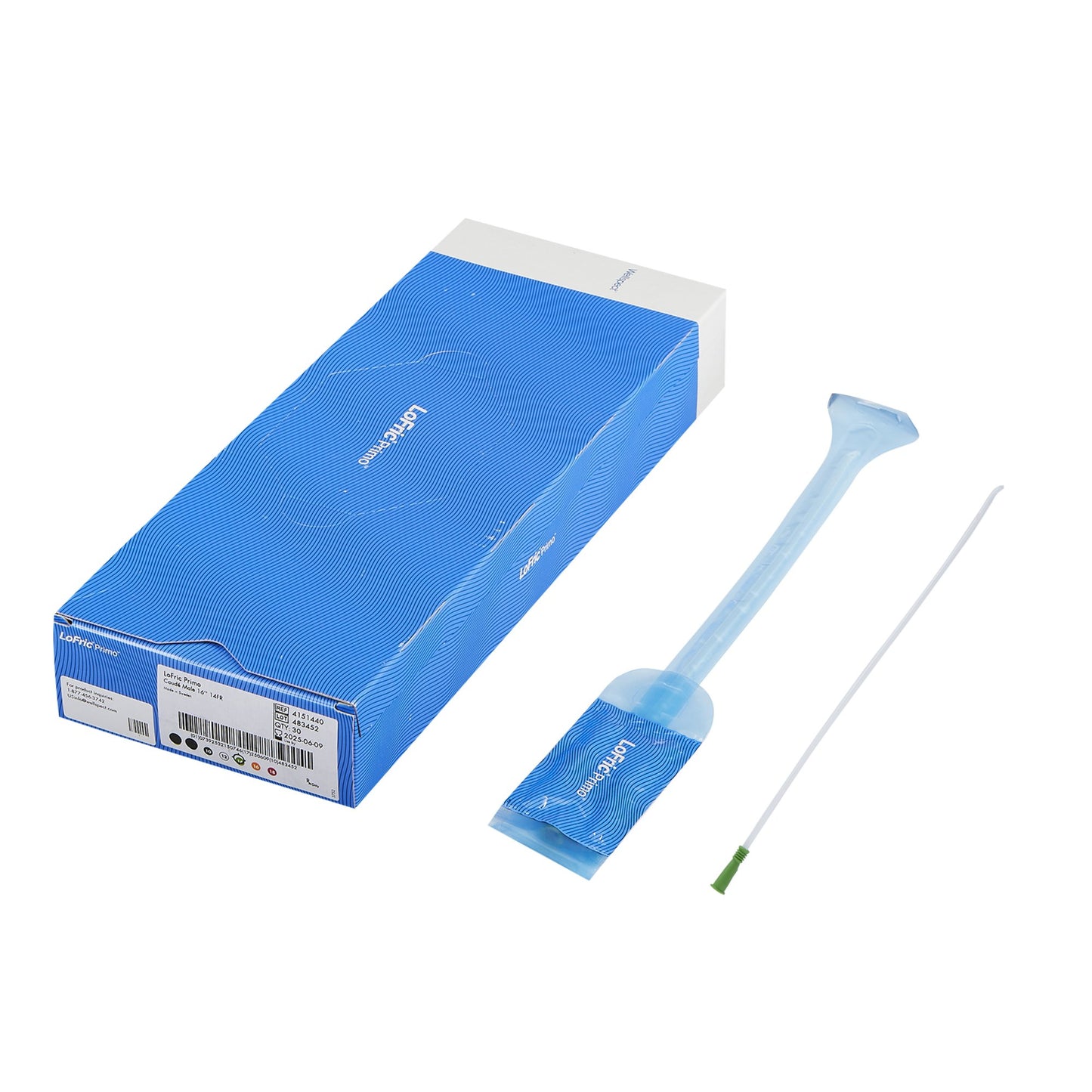 Urethral Catheter LoFric® Primo™ Coude Tip Hydrophilic Coated PVC 14 Fr. 16 Inch - 4151440