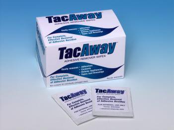 Torbot Group Tacaway Adhesive Remover, 2-5/8 x 2-7/8 Wipe MS408-W, Box of 50