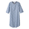 Patient Exam Gown Silverts® Small Diagonal Blue Plaid Reusable - SV50120_DIOP_S